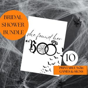 Spooky Bridal Shower Games Bundle: Halloween Theme (Digital Download)