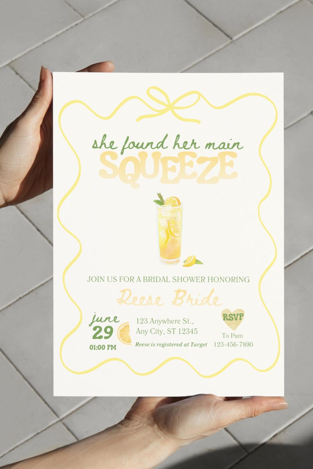 She Found Her Main Squeeze Bridal Shower Invitation: Lemon Wedding ...