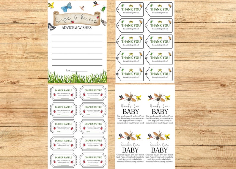 Little Love Bug is on the Way Baby Shower Game, Bugs and Wishes Baby ...