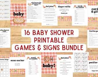 Pizza Baby Shower Game Printable, Slice Slice Baby Shower Sign Digital, Unique Baby Shower, Couples Baby Shower, Food Funny Baby Shower, H2
