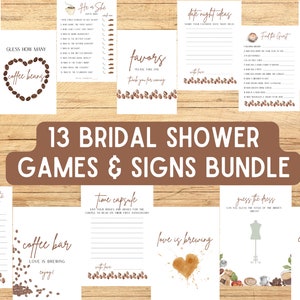 Bridal Shower Games, Bridal Shower Instant Download, Love is Brewing Bridal Shower Sign, Coffee Bridal Shower Sign, Love You A Latte, C4