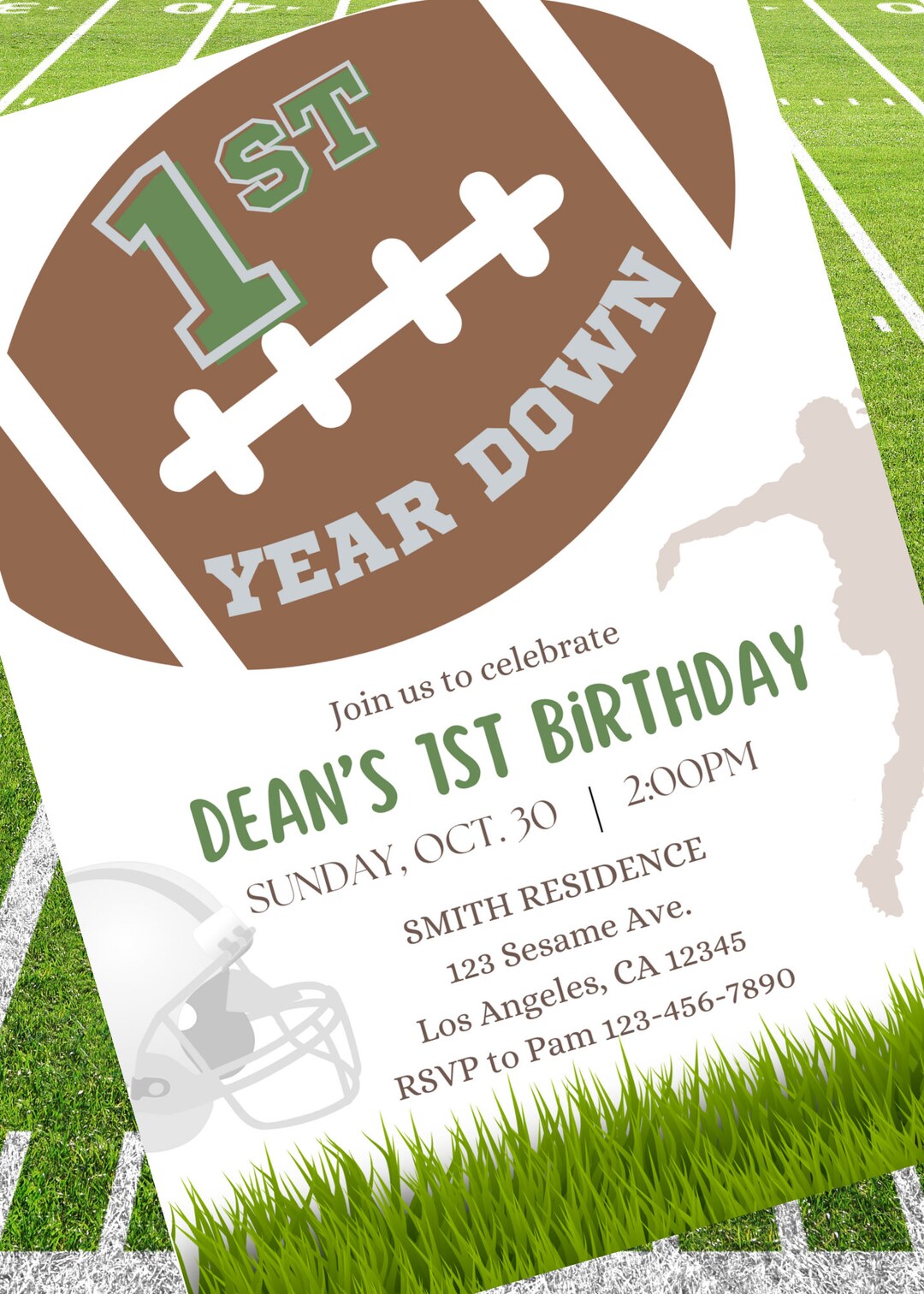 Birthday Invitation, Birthday Invitation for Boys, 1st Birthday