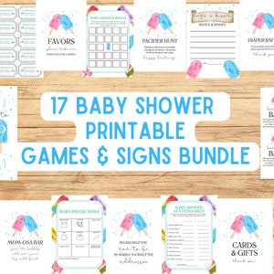 Shes Ready to Pop Baby Shower Game, Popsicle Baby Shower, Sweet One Baby Shower, Ice Cream Pop Baby Shower, Summer Baby Shower, L7