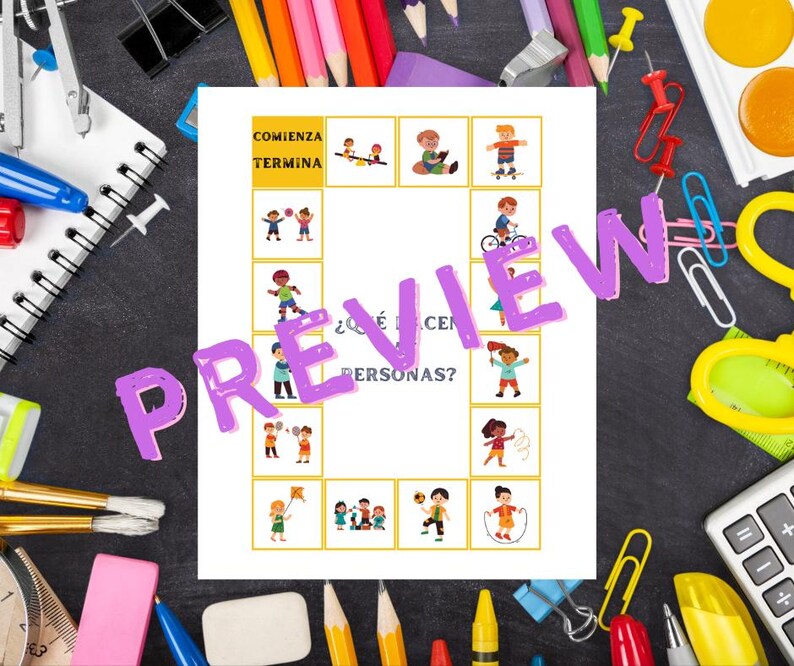 Spanish Present Tense Lesson Bundle, Printable Spanish Homeschool