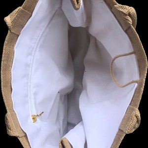 INNER LINING WHITE with zipper - two letters big - old english font - type #1