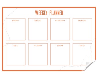 Dry Erase 2024 - 2025 Weekly Planner Organizer Model-8 Plan your Day and Week Easily With Personalized Monthly, Weekly and Daily Planner.