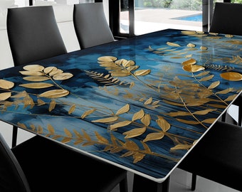 Custom Printed Tablecloth, Table Covering Model-62 Harmless Protection and Elegance with Surface-Friendly Adhesive Technology