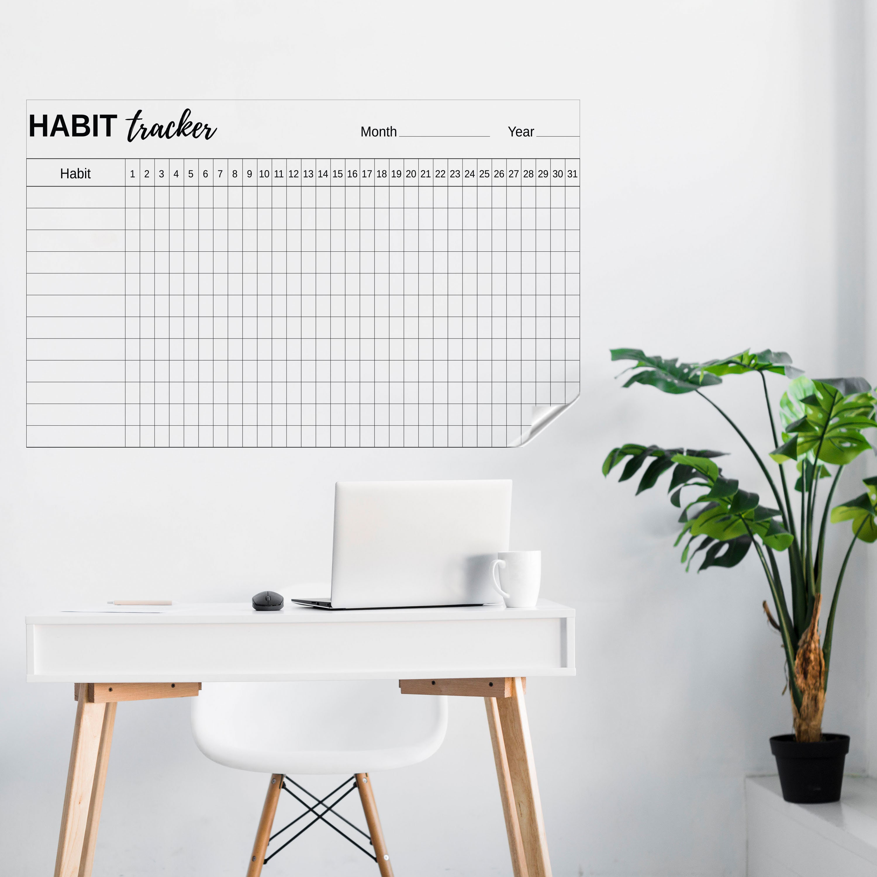 Dry Erase Habit Tracker Planner Model 1 Plan Your Day And Etsy Dry Erase Habit Tracker Planner Model 1 Plan Your Day And Etsy