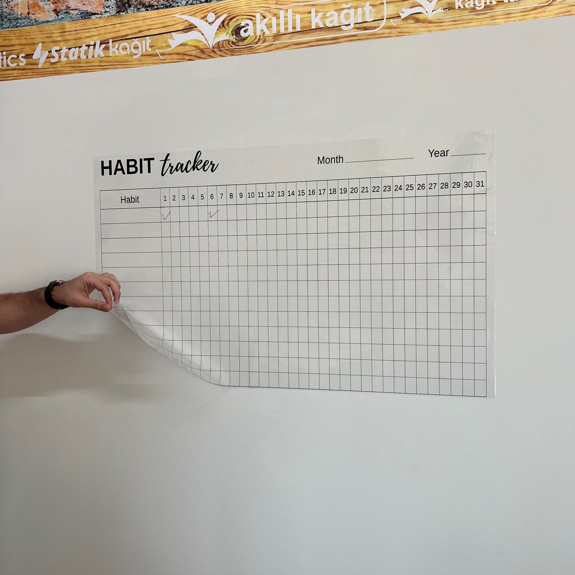 Dry Erase Habit Tracker Planner Model1 Plan Your Day and Etsy