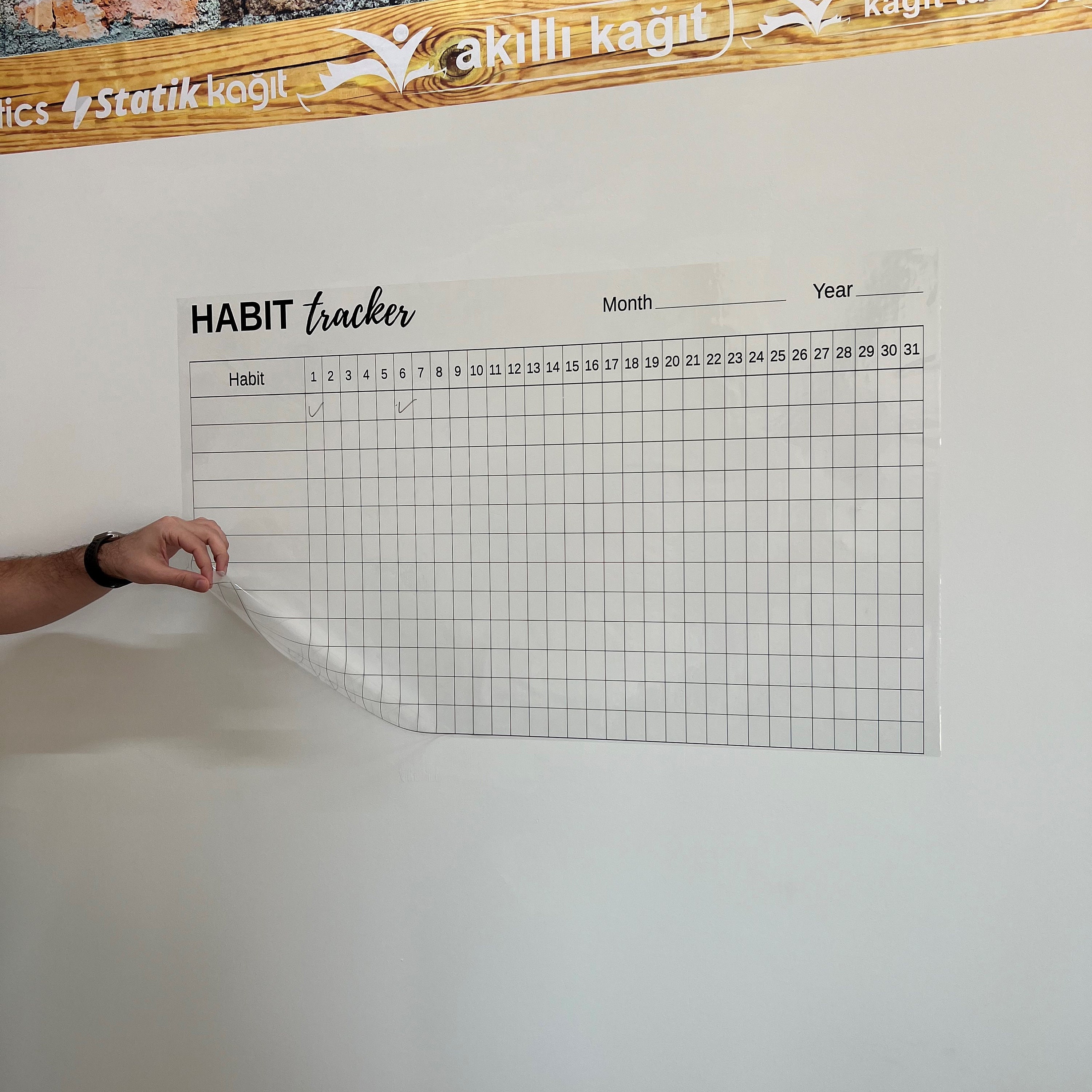 Dry Erase Habit Tracker Planner Model 1 Plan Your Day And Etsy Dry Erase Habit Tracker Planner Model 1 Plan Your Day And Etsy