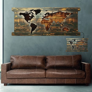 An der Wand befestigter wiederverwendbarer Aufkleber Puzzle-Weltkarte - lehrreich und lustig, ideal für Kinder und Erwachsene