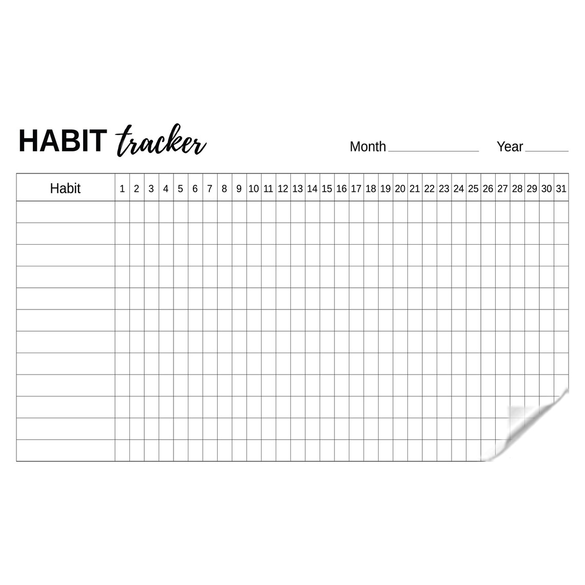 Dry Erase Habit Tracker Planner Model 1 Plan Your Day And Etsy Dry Erase Habit Tracker Planner Model 1 Plan Your Day And Etsy