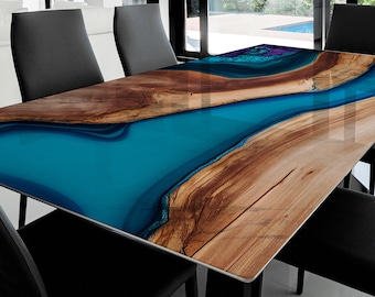 Custom Printed Tablecloth, Table Covering Model-64 Harmless Protection and Elegance with Surface-Friendly Adhesive Technology