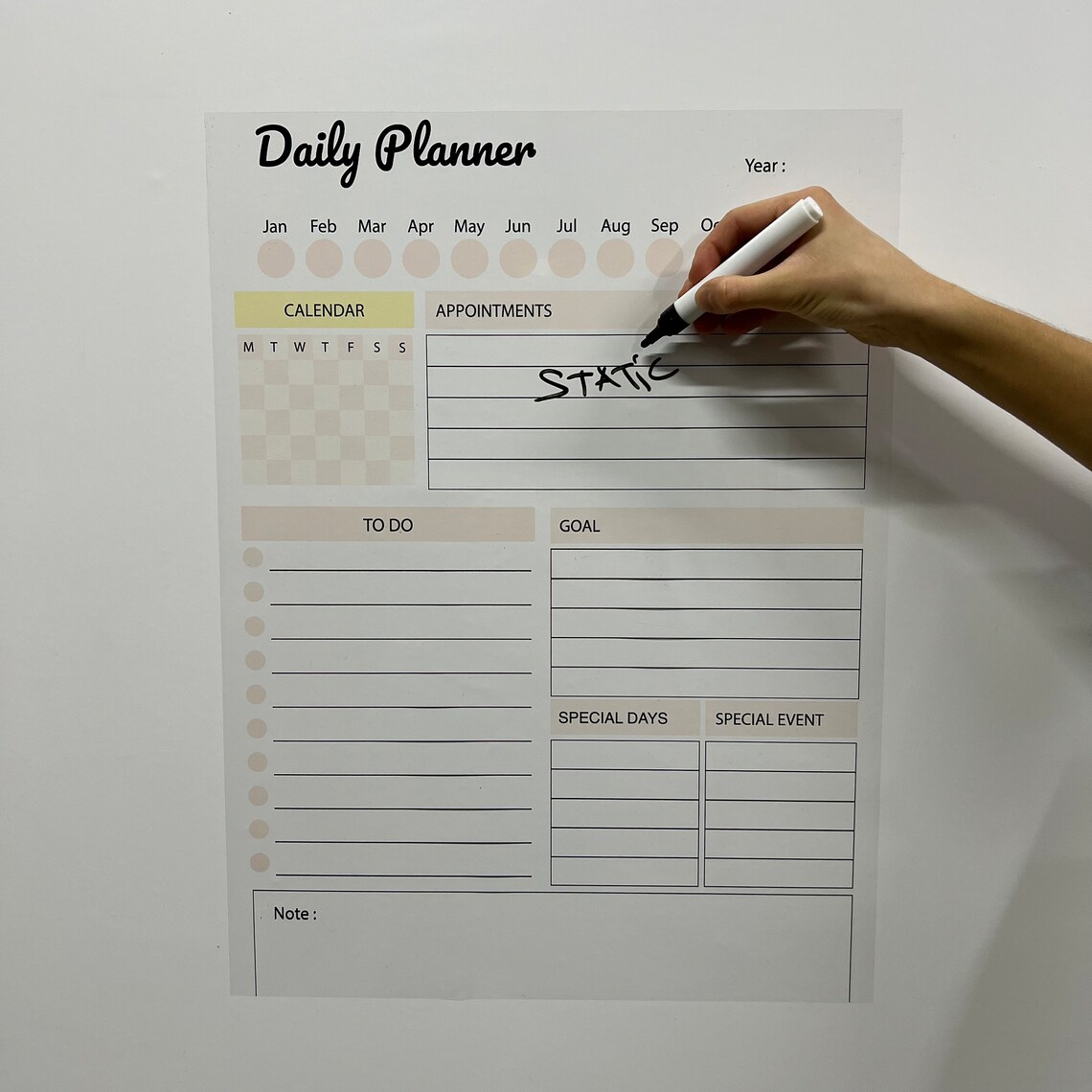 Dry Erase 2024 2025 Daily Planner Organizer Model1 Plan Your Day and