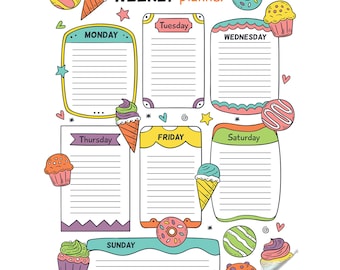 Dry Erase 2024 - 2025 Weekly Planner Organizer Model-14 Plan your Day and Week Easily With Personalized Monthly, Weekly and Daily Planner.