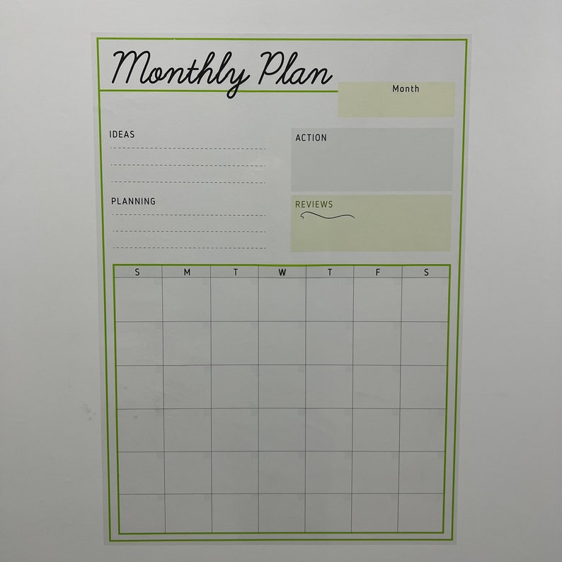 Dry Erase 2023 Monthly Planner Organizer Model4 Personalized Etsy