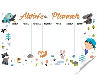 Dry Erase Personalized For Students School, Daily Planner1 Plan your Day and Week Easily With Personalized Monthly, Weekly and Daily Planner
