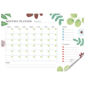 Planner mensile cancellabile a secco 2024-2025, modello 3. Pianifica facilmente la tua giornata e il tuo mese con il planner mensile, settimanale e giornaliero personalizzato.