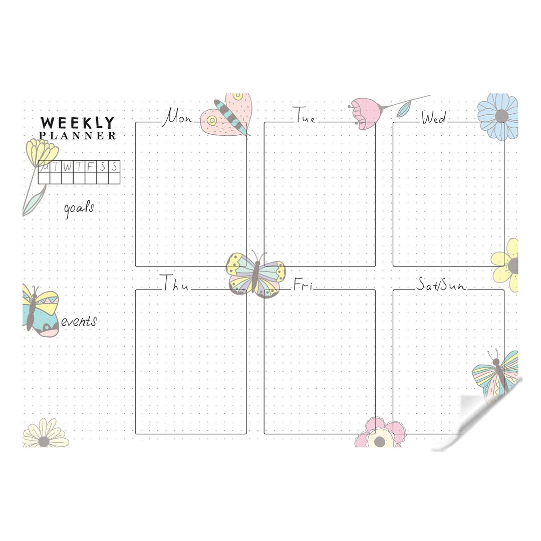 Dry Erase 2024 - 2025 Weekly Planner Organizer Model-16 Plan Your Day ...