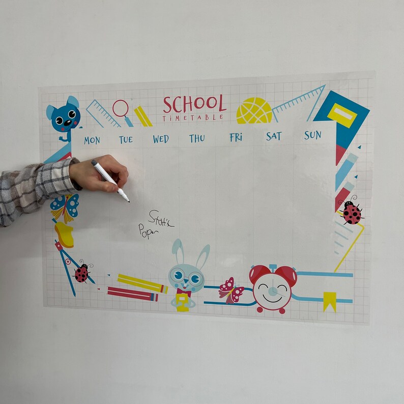 Dry Erase Lesson Planner for Students Kids Daily Planner Plan Your Day ...