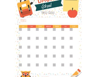 Dry Erase Back to School Planner  Plan your Day and Week Easily With Personalized Monthly, Weekly and Daily Planner