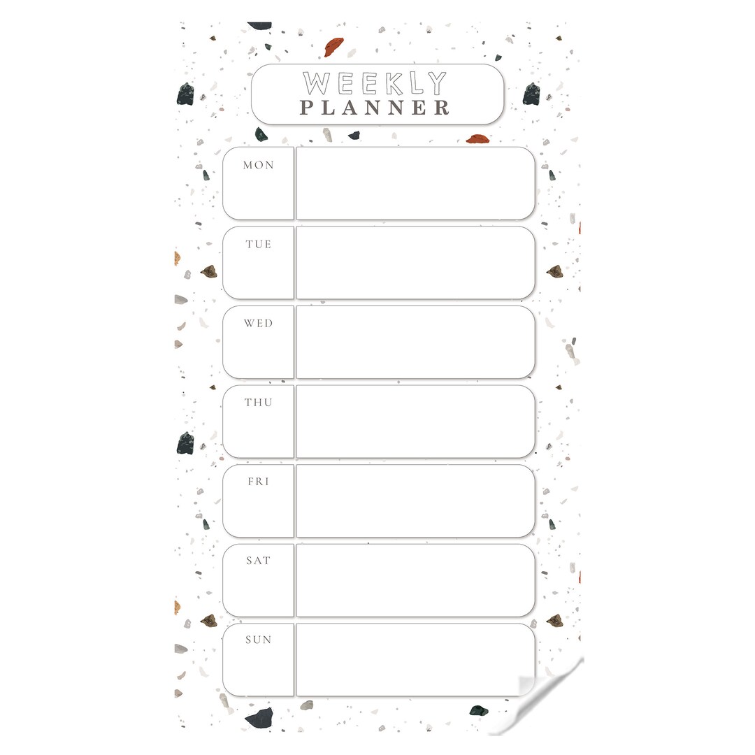 Dry Erase 2024 - 2025 Weekly Planner Organizer Model-21 Plan Your Day ...