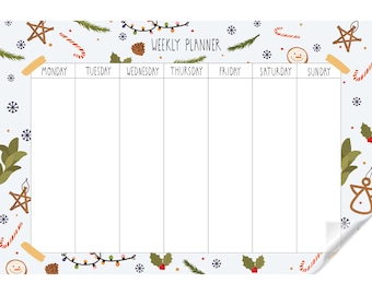 Dry Erase 2024 - 2025 Weekly Planner Organizer Model-6 Plan your Day and Week Easily With Personalized Monthly, Weekly and Daily Planner.