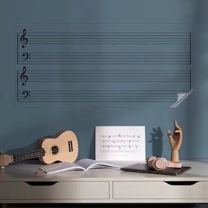 Droog wissen links Fa-schakelaar Muziekbord Treble Alt Bassleutel Herbruikbaar Duurzaam polystyreen Materiaal houdt het oppervlak vast met statische elektriciteit