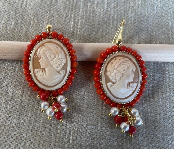 LillyMarie Orecchini A Perno In Argento Sterling 925 Con Avventurina Rossa Ovale - Gioielli Fatti A Mano In Germania, Regalo In Custodia Di Legno - 2