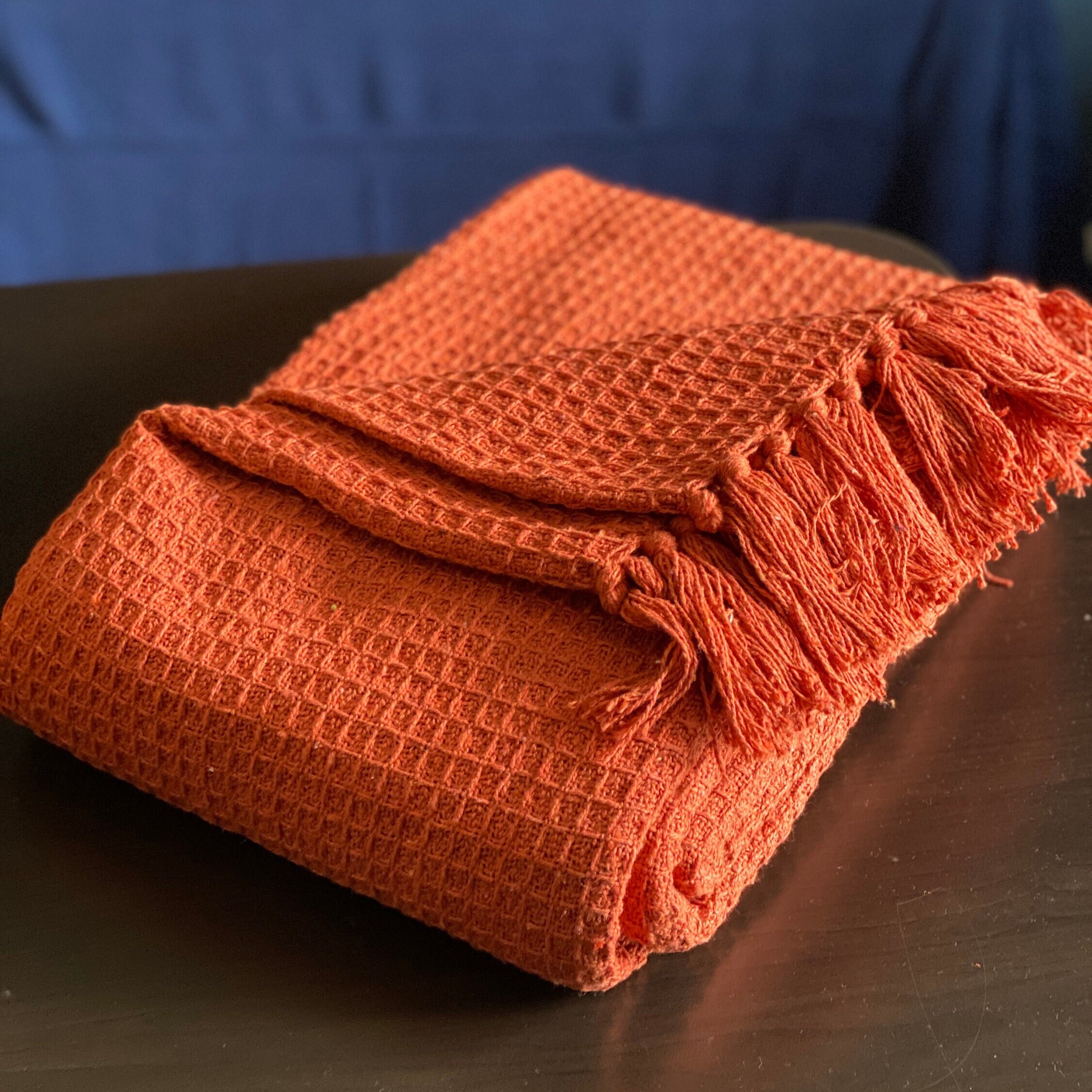 100 Cotton Plain Waffle Large Sofa Blankets Throws Etsy UK