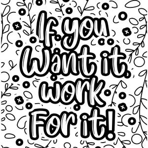 Pagine da colorare con citazioni motivazionali: affermazioni positive (download digitale)