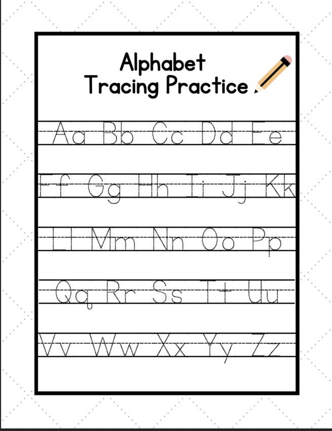 Alphabet & Numbers Tracing Worksheets: Handwriting Practice (digital ...