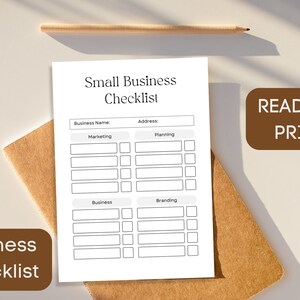 Printable Business Startup, Business Startup Checklist, Business Checklist, Startup Checklist, Planner, Business Planner, Business Plan