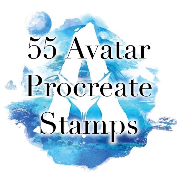 55 Procreate Stamps of Pandora, the World of Avatar!