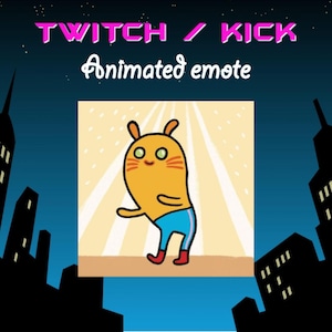 Cute dance animated emote, dancing emote, dj emote, twitch emote, kick emote, streaming emote