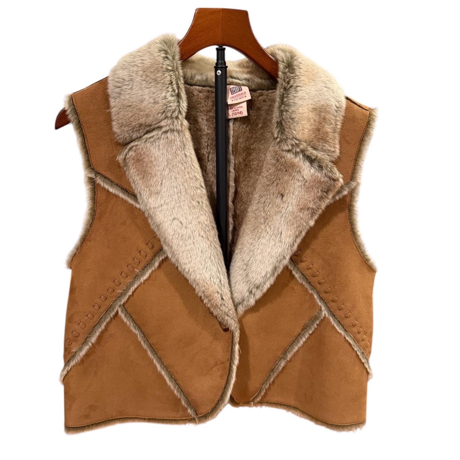 vintage corduroy fur vest mens 70s us レア original-1970s-swedish-padded-