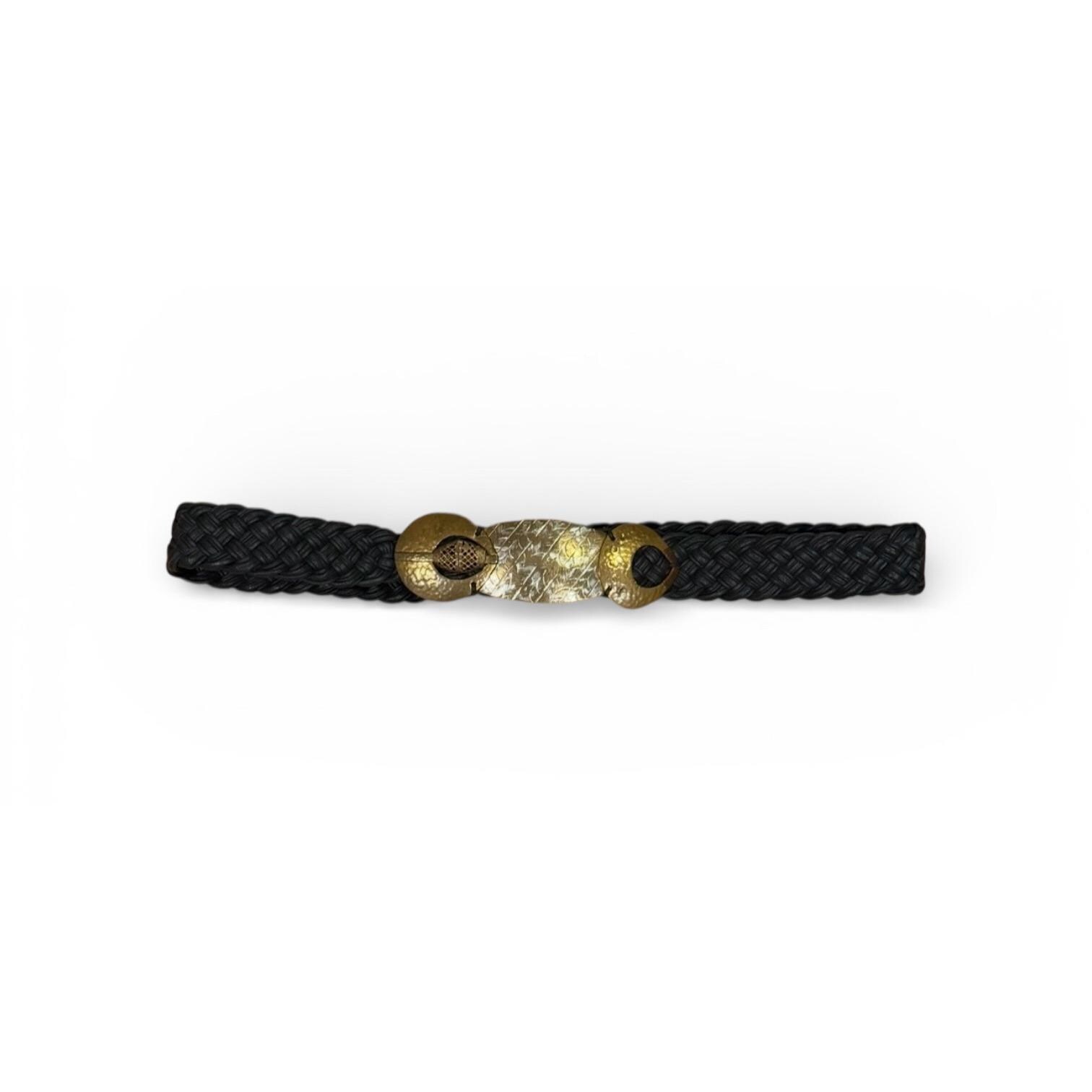 Marjorie Baer Brown Braided Cord Belt Mixed Metal Hook Closure 1X B2913D5 NEW Marjorie Baer Belt - Etsy main image 3