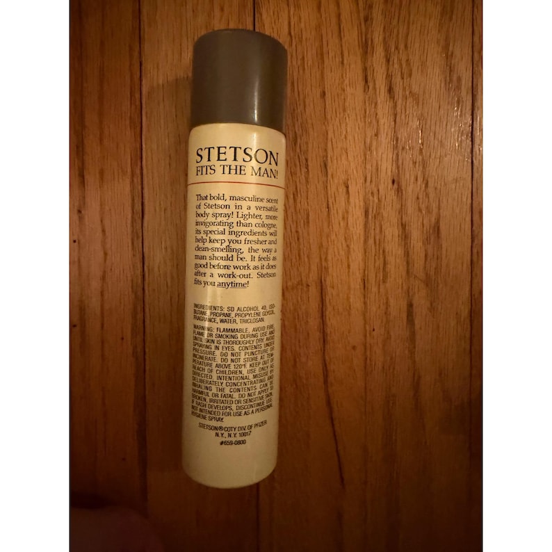Stetson Invigorating All-Over Body Spray for Men 3.5 oz Vintage Coty Pfizer image 2