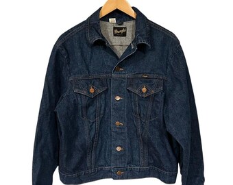 Vintage Wrangler Denim Jacket | 124MJ Made in Malta 80s 90s Size