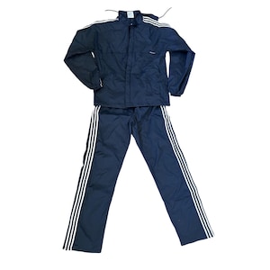 Rare Vintage 80s Tracksuit Adidas Windbreaker Jacket plus Pants set Jacket Sz S