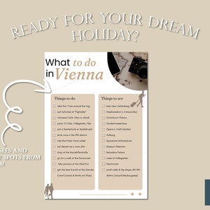 Trip to Vienna - Printable, digital & editable Travel Checklist + insider tips from native Viennese