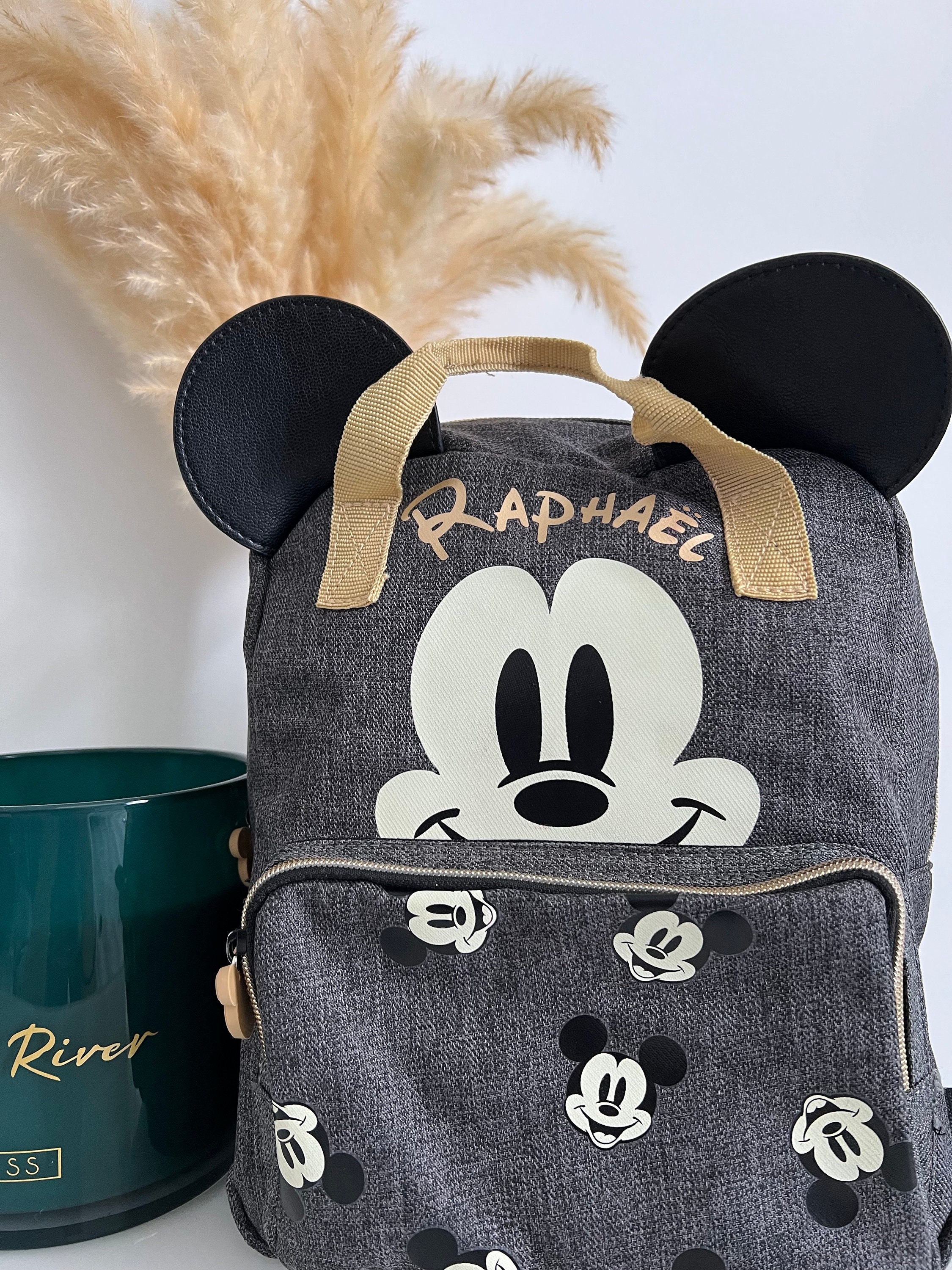 Disney Mickey New Women's Backpack Luxury Brand Women's Leisure Backpack  Large Capacity Cartoon Fashion Rivet Travel Backpack