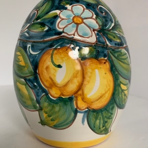 Vintage Ceramic Egg with Cover - Made in Italy