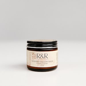 Lemon Cupcake Tallow Balm | 100% Grass Fed/ Grass Finished Tallow | Handmade | Natural Face & Body Moistuizer