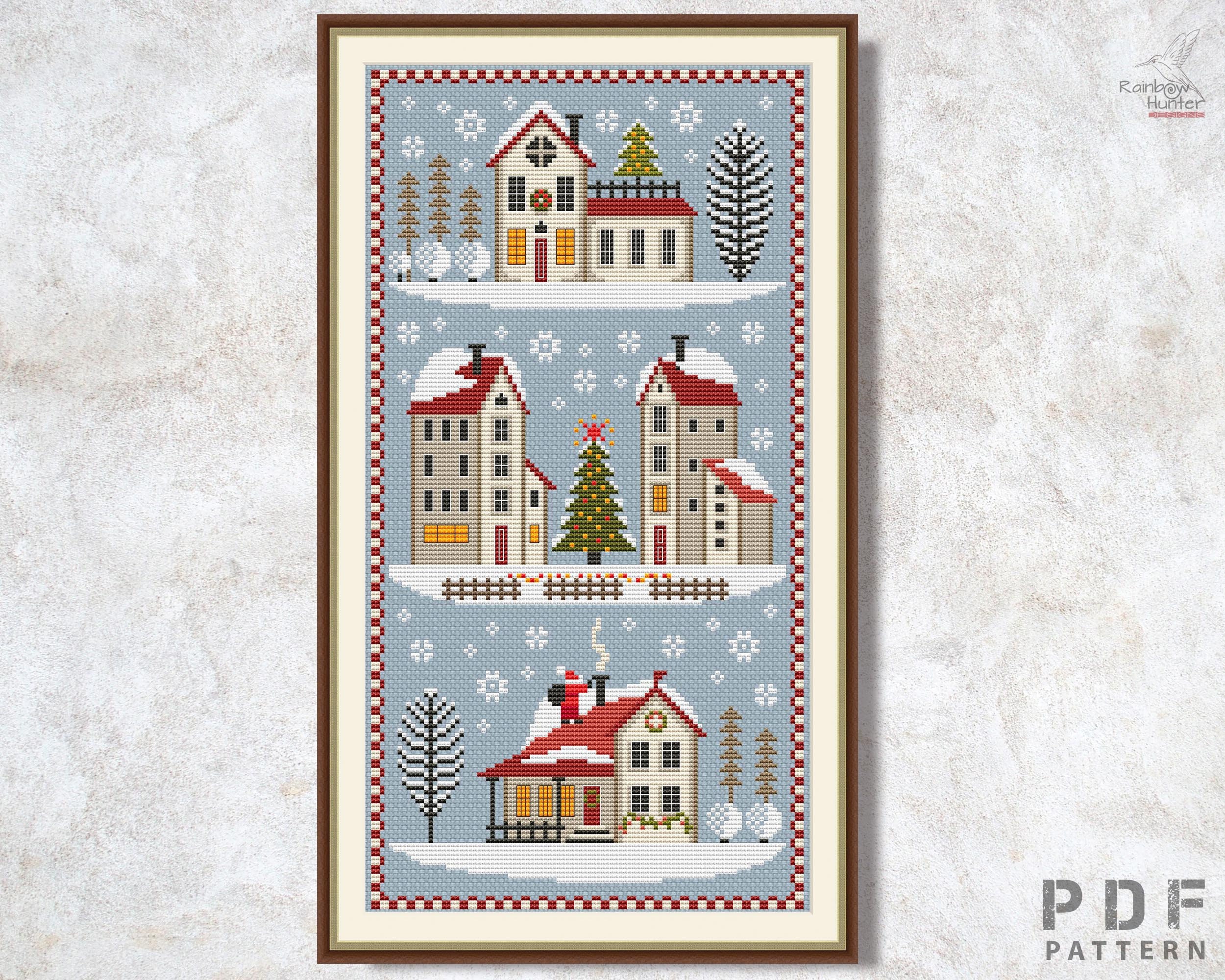 33+ Christmas Village Cross Stitch Patterns