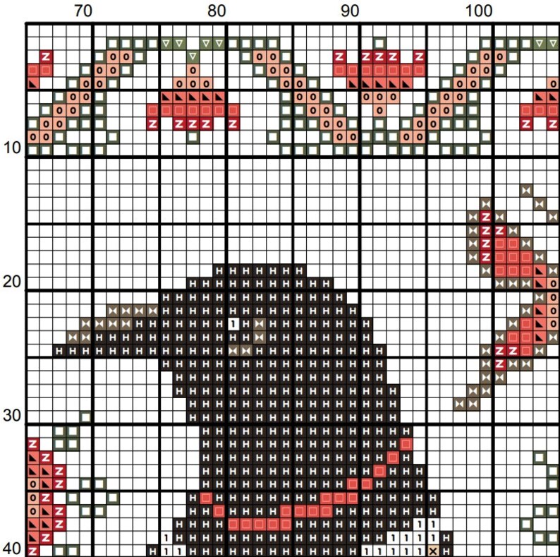 Cross Stitch Pattern Crow Sampler Cute Primitive Embroidery - Etsy