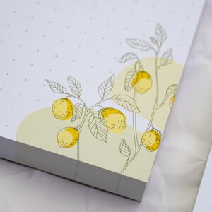 3er Set illustrierte Notizblöcke Punkteraster Blumen, Pilze & Zitronen Bild 7