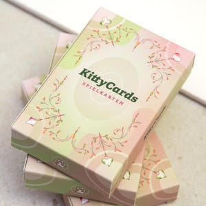 KittyCards Spielkarten | Kartendeck mit Katzenmotiven | 55er illustriertes Kartenspiel