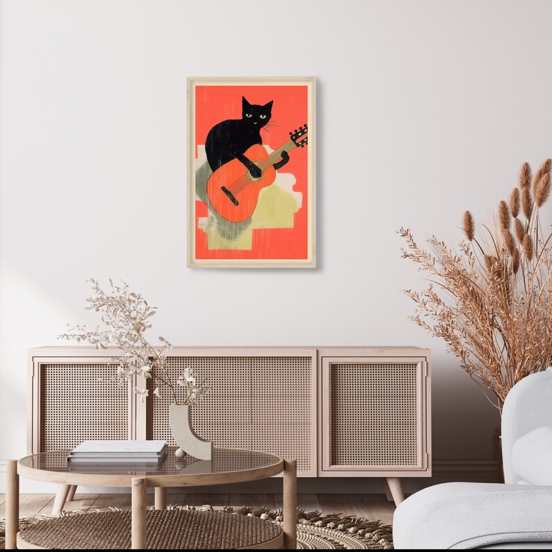 Black Cat On Piano • Cute Cat Poster • Baby Cat Print • Funny Cat Posters • Cute Cat Wall Art • Cat Print Wall Art • Funny Art Print image 3