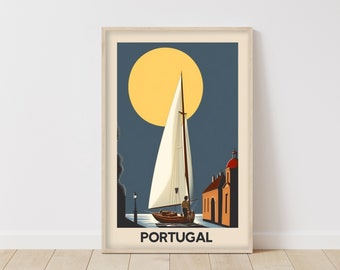Vintage Portugal • Wall Art Portugal • Lisbon Portugal Art • Travel Gift • Handmade In Portugal • Wall Decor • Retro Travel Print